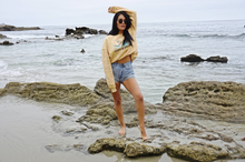 Lola and her Shark Golden Sweater