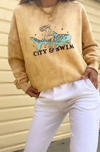 Lola and her Shark Golden Sweater