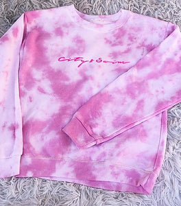 Pink Clouds Tye dye Sweater